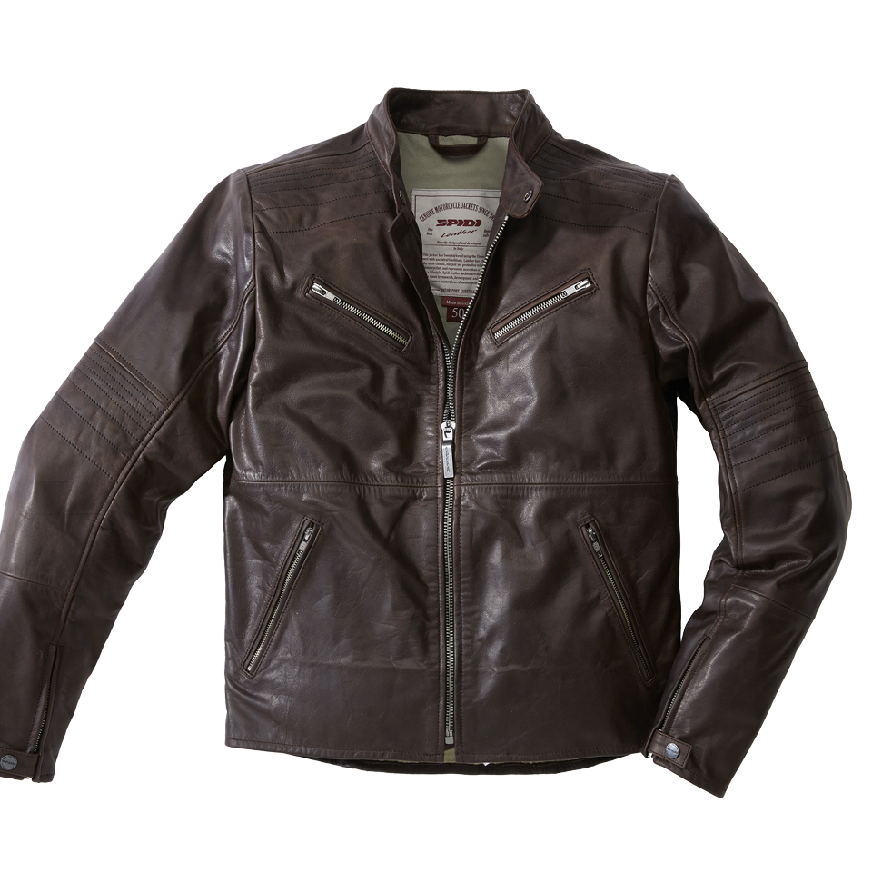 Spidi Garage CE Leather Jacket Brown