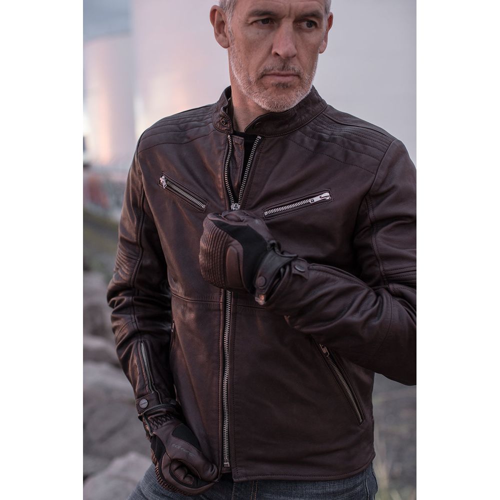 Spidi Garage CE Leather Jacket Brown