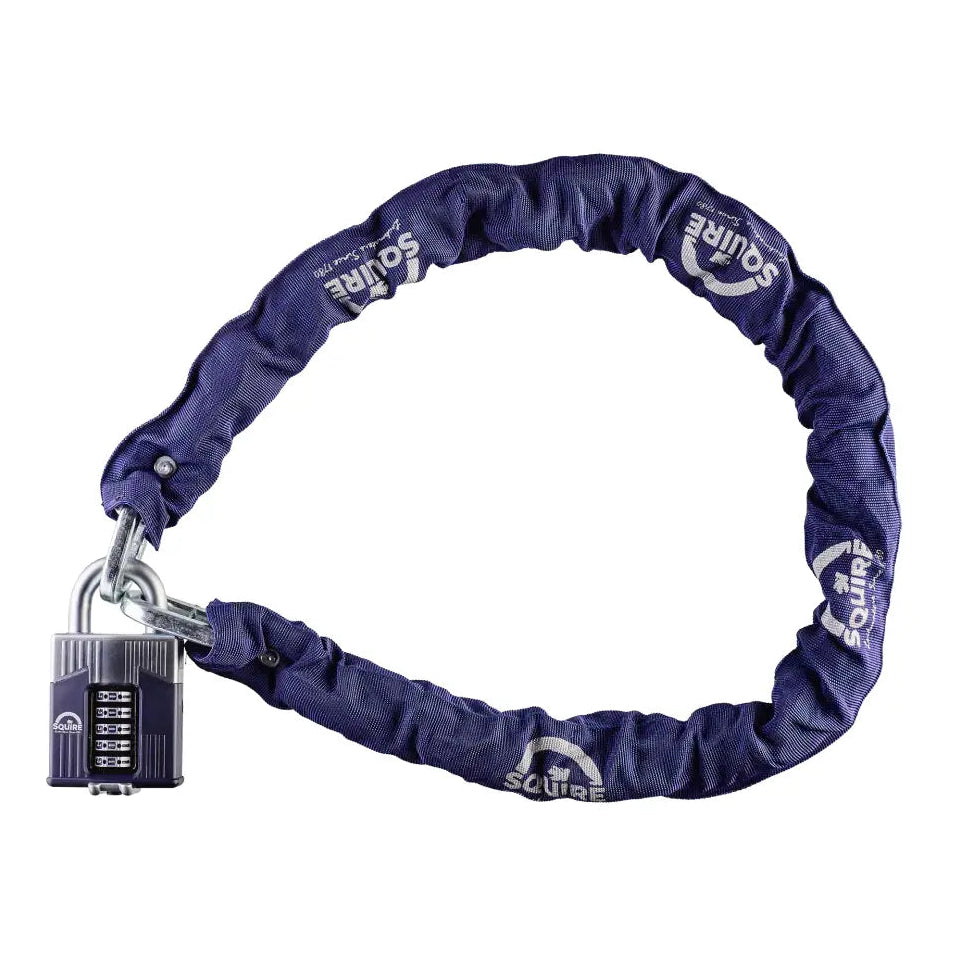 Squire Warrior Max Combi 10mm Chain / 65mm Padlock Black - FREE UK Delivery, FREE 365 Day Returns | Moto Central