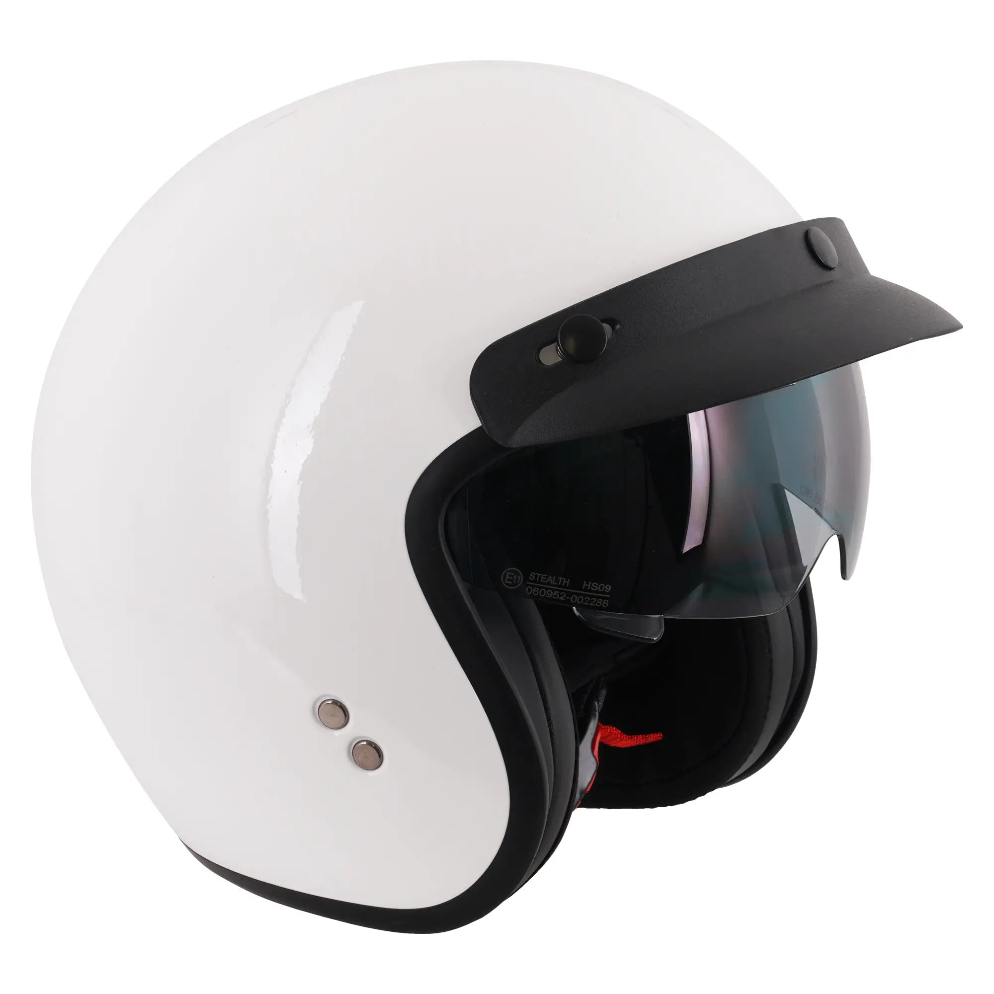 Stealth Jet With Peak Gloss White FREE UK Delivery, FREE 365 Day Returns | Moto Central
