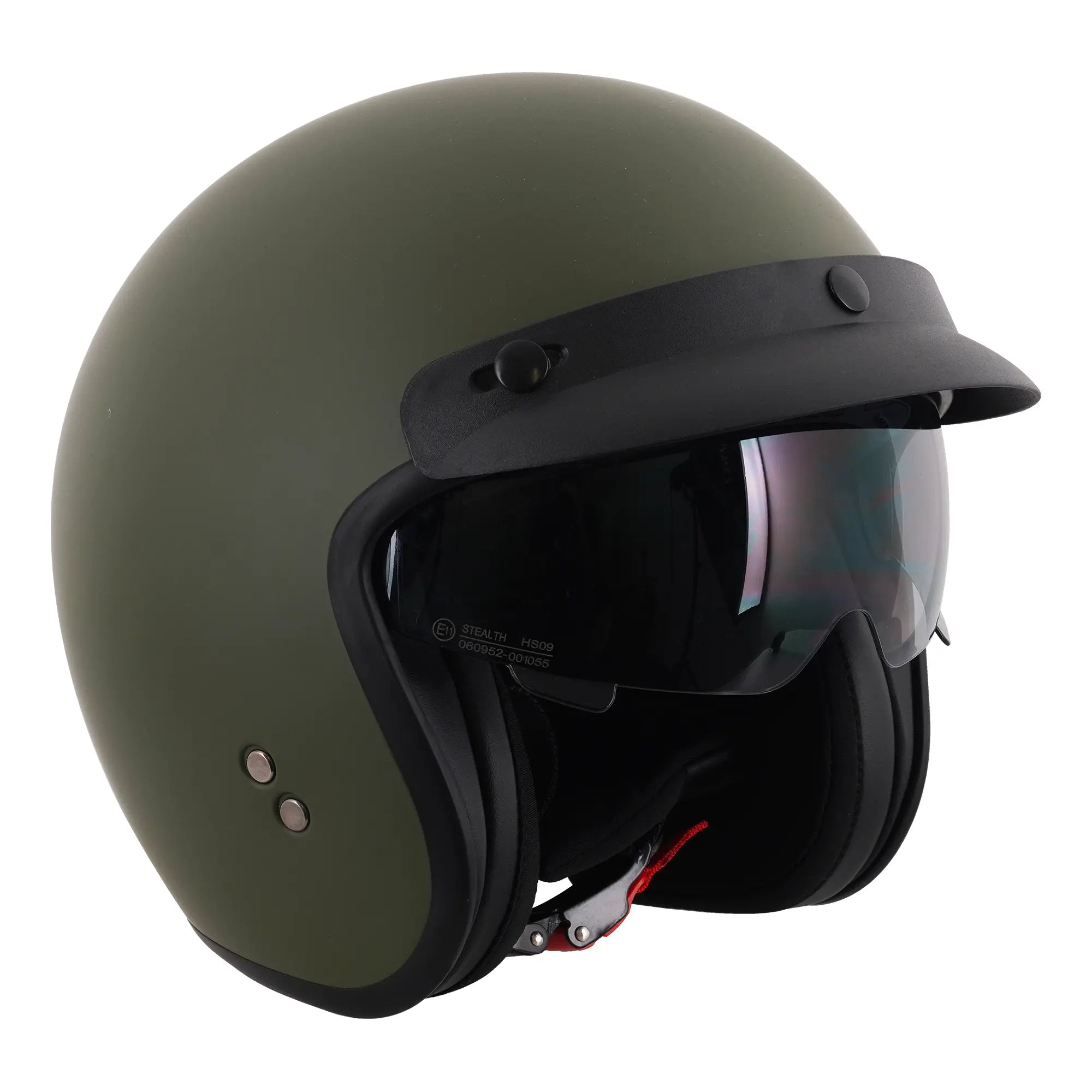 Stealth Jet With Peak Matt Green FREE UK Delivery, FREE 365 Day Returns | Moto Central