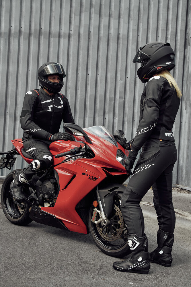 Richa Stradale Evo Leather Jacket Black / White