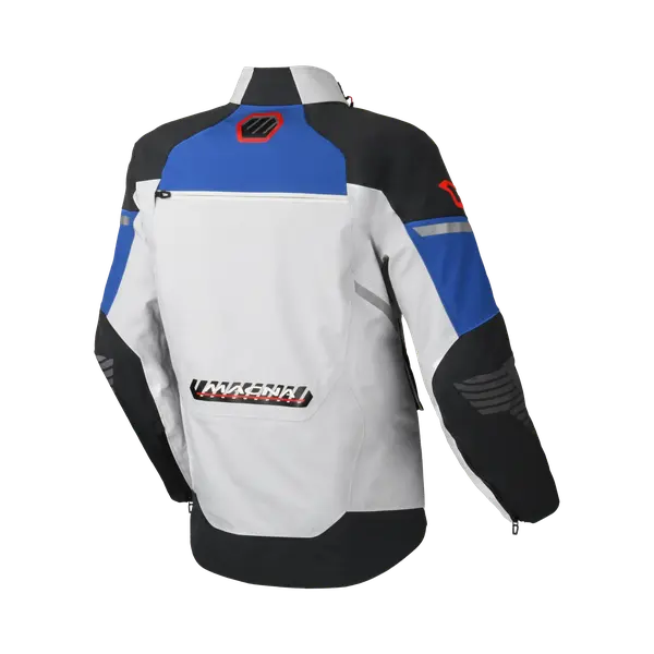 Macna Synchrone Textile Jacket Light Grey / Black / Blue - FREE UK Shipping, FREE 365 Day Returns | Moto Central