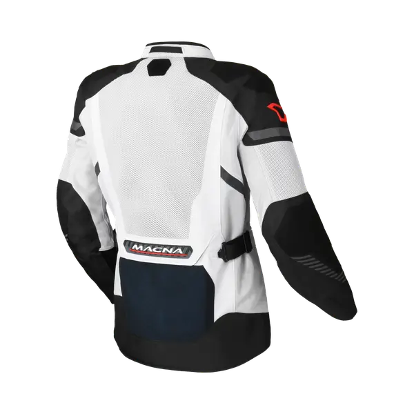 Macna Synchrone Textile Jacket Light Grey / Black / Blue - FREE UK Shipping, FREE 365 Day Returns | Moto Central