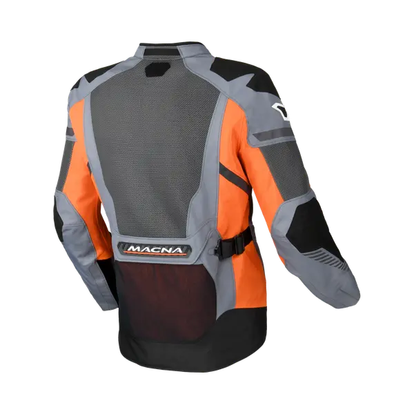 Macna Synchrone Textile Jacket Grey / Orange / Black - FREE UK Shipping, FREE 365 Day Returns | Moto Central