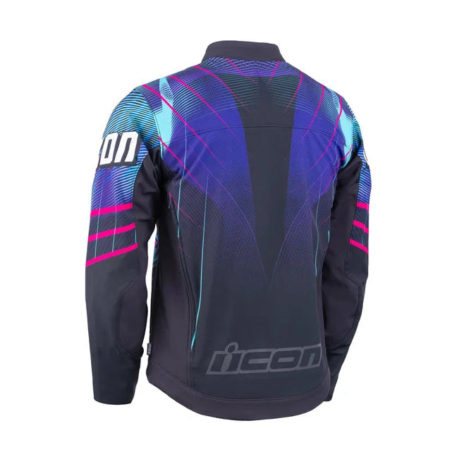 Icon Merc3 Synthwave Textile Jacket Lazer Cobra Black