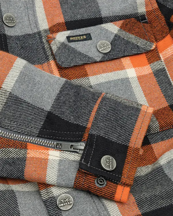 Rokker Memphis Rider Shirt Orange FREE UK Delivery, FREE 365 Day Returns | Moto Central