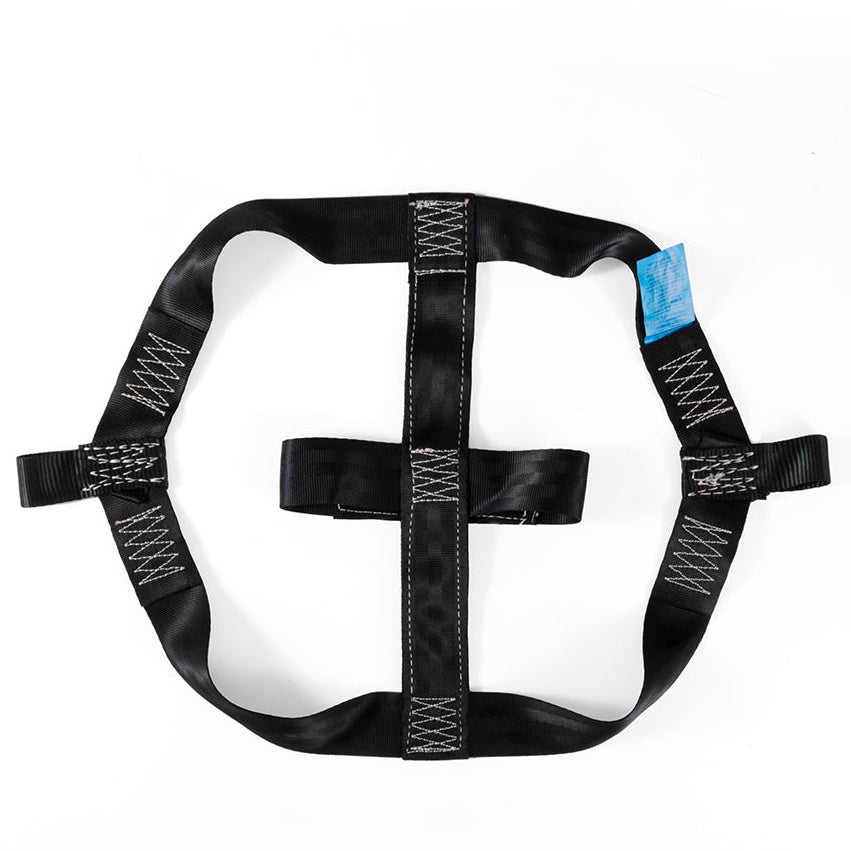 Bike It black tie-down wheel brace laid flat