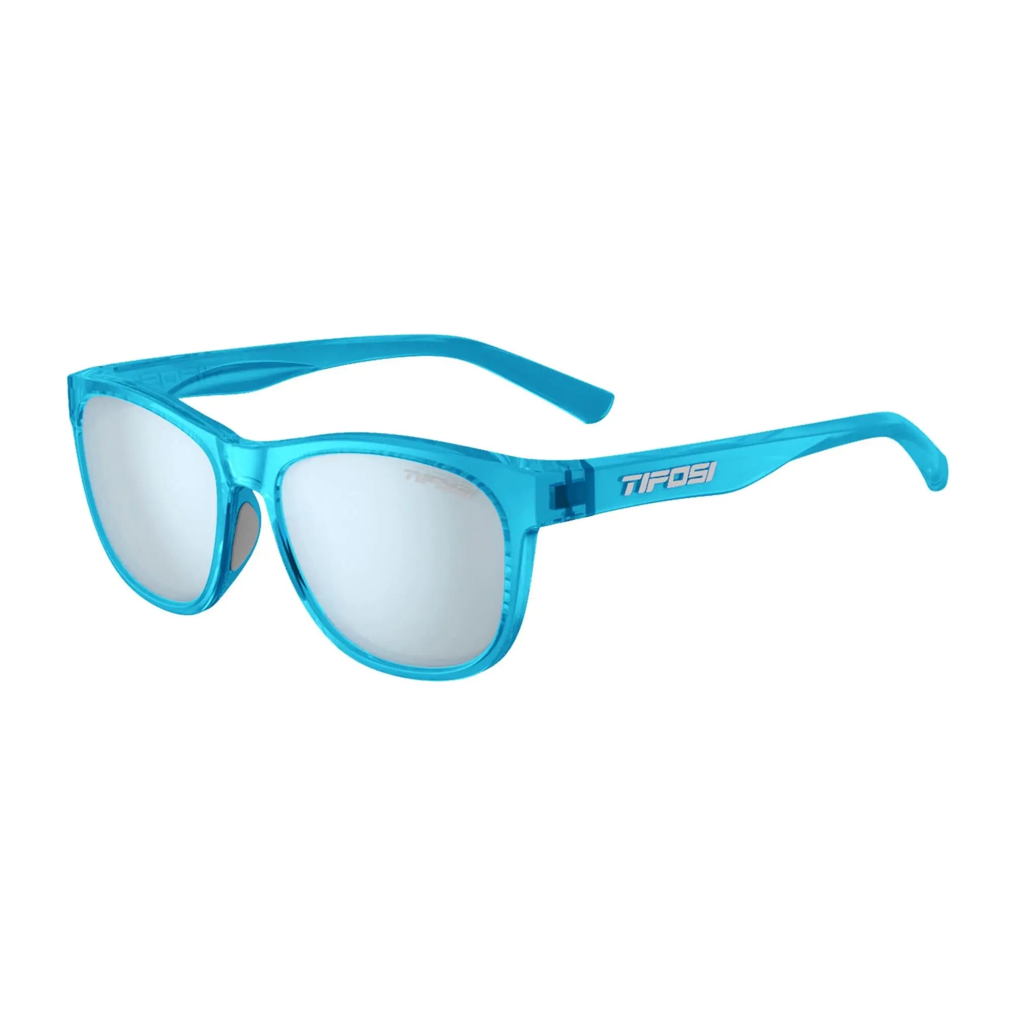 Tifosi Swank Single Lens Sunglasses Crystal Sky Blue / Smoke Bright Blue - FREE UK Shipping, FREE 365 Day Returns | Moto Central
