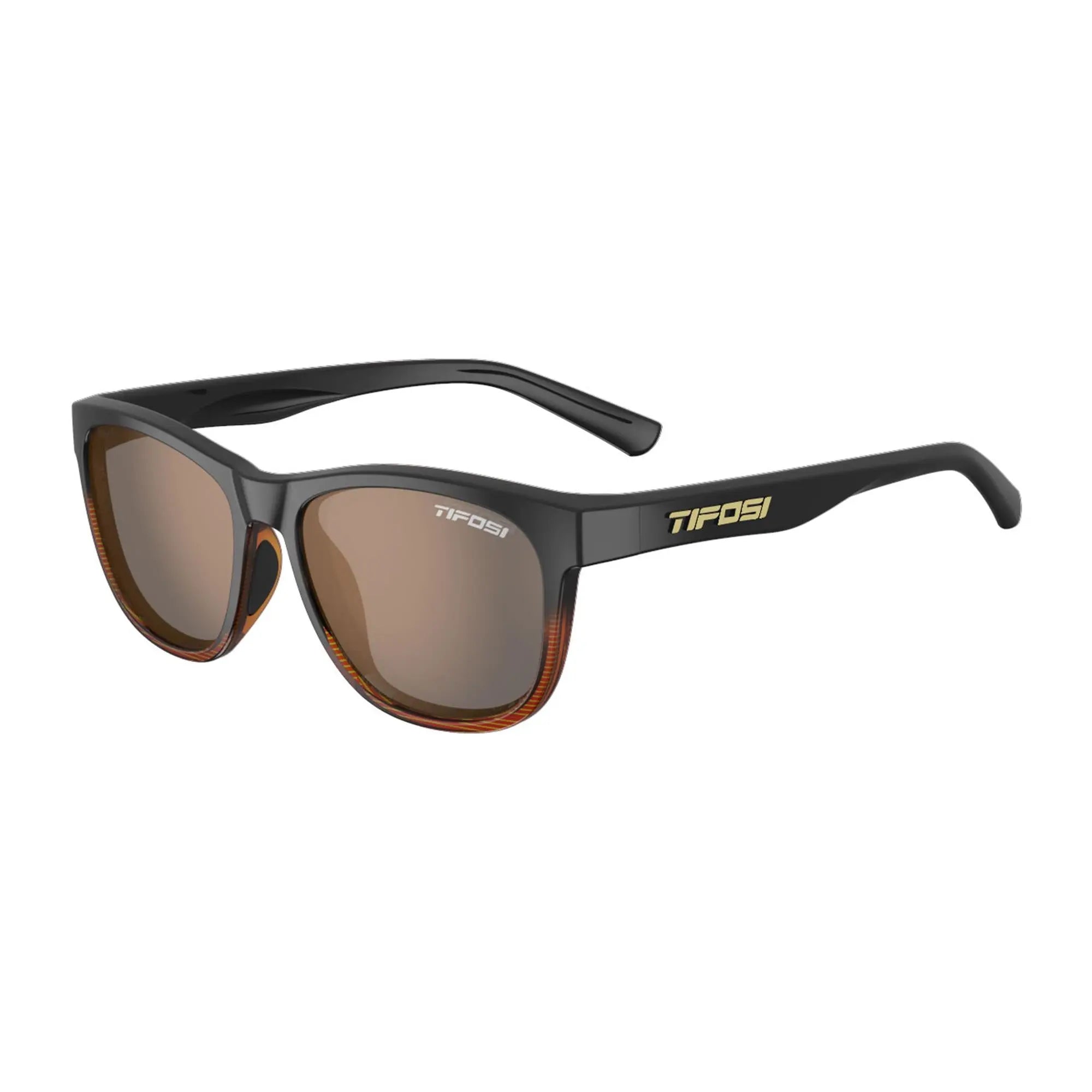 Tifosi Swank Single Lens Sunglasses Brown Fade / Brown - FREE UK Shipping, FREE 365 Day Returns | Moto Central
