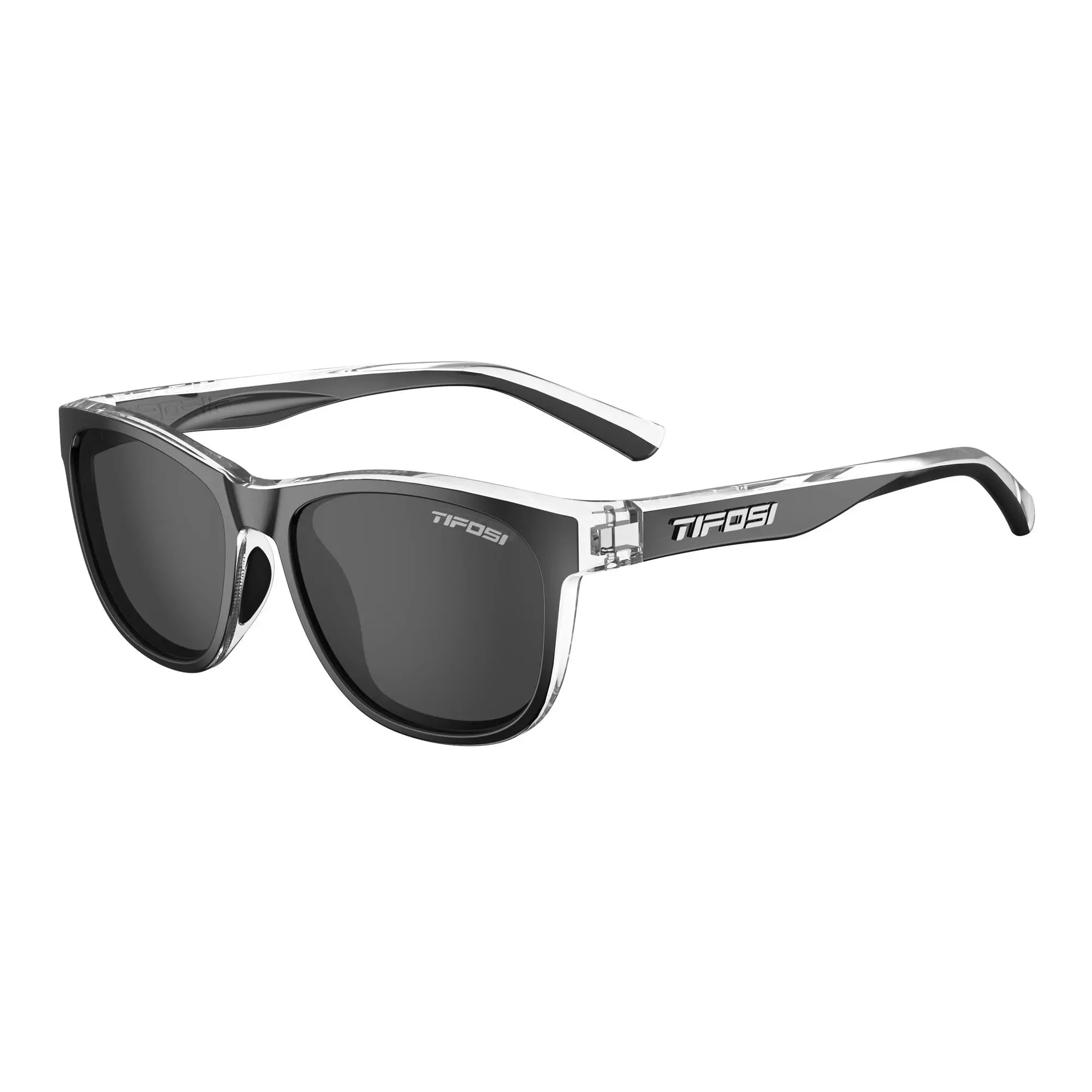 Tifosi Swank Single Lens Sunglasses Onyx Clear / Smoke - FREE UK Shipping, FREE 365 Day Returns | Moto Central