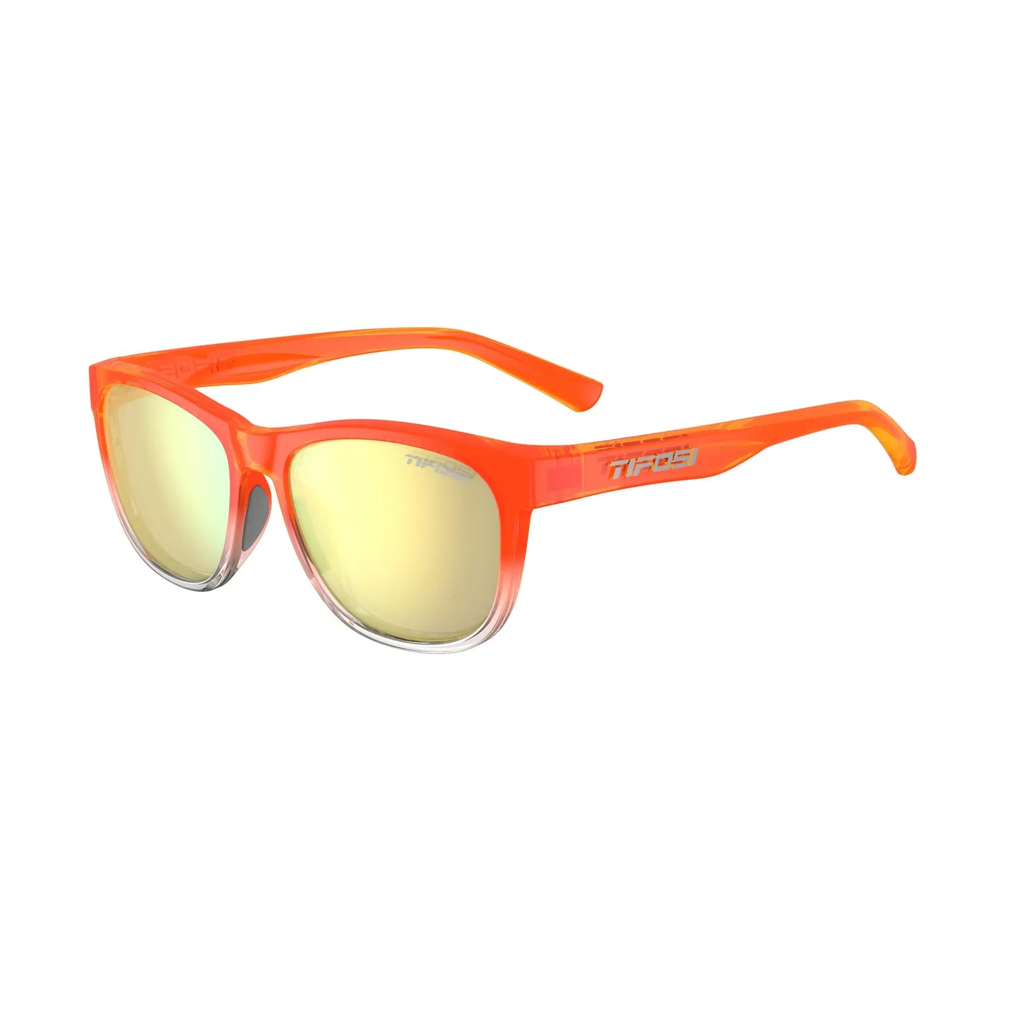 Tifosi Swank Single Lens Sunglasses Orange Rush / Smoke Yellow - FREE UK Shipping, FREE 365 Day Returns | Moto Central