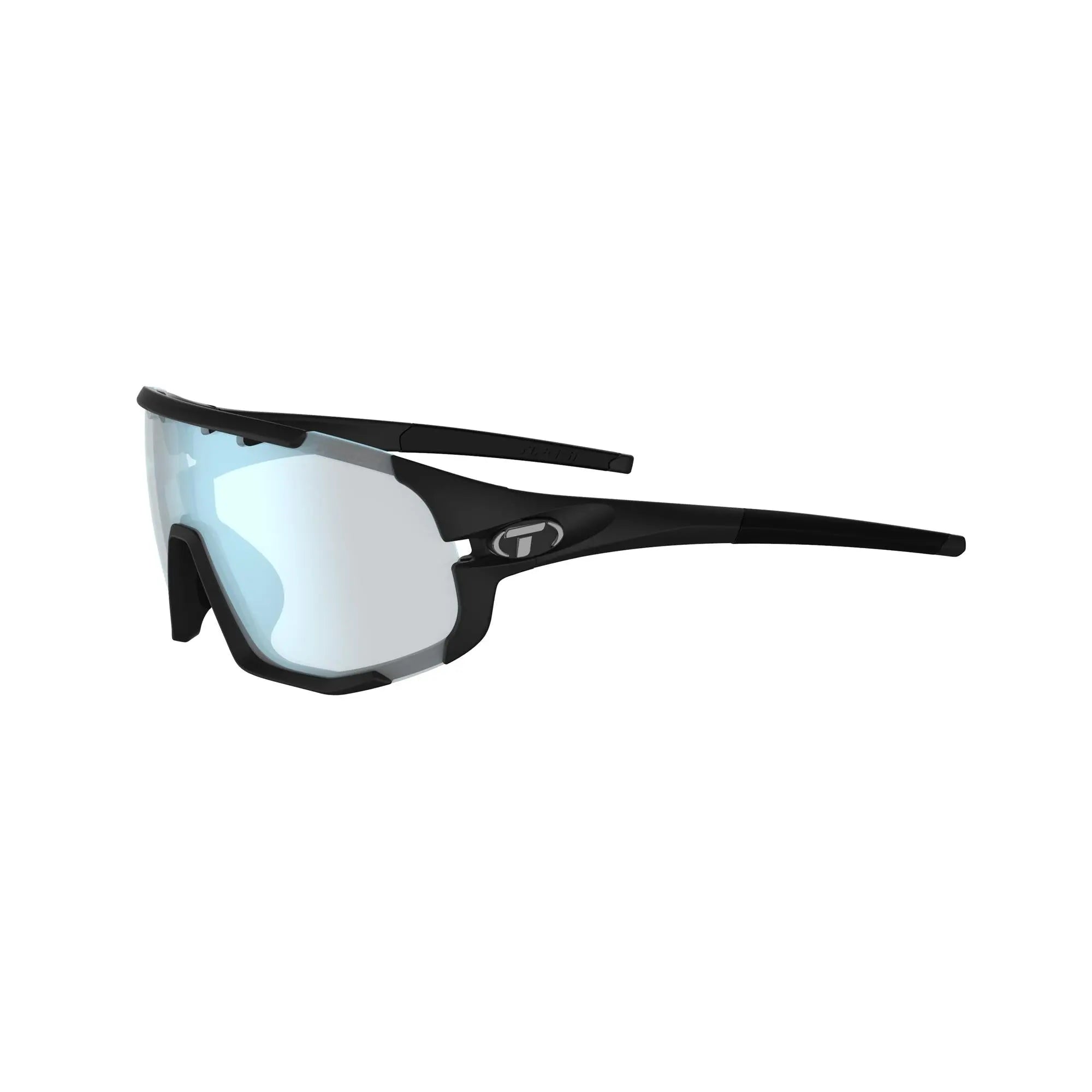 Tifosi Sledge Fototec Single Lens Sunglasses Matt Black Clarion Blue - FREE UK Shipping, FREE 365 Day Returns | Moto Central