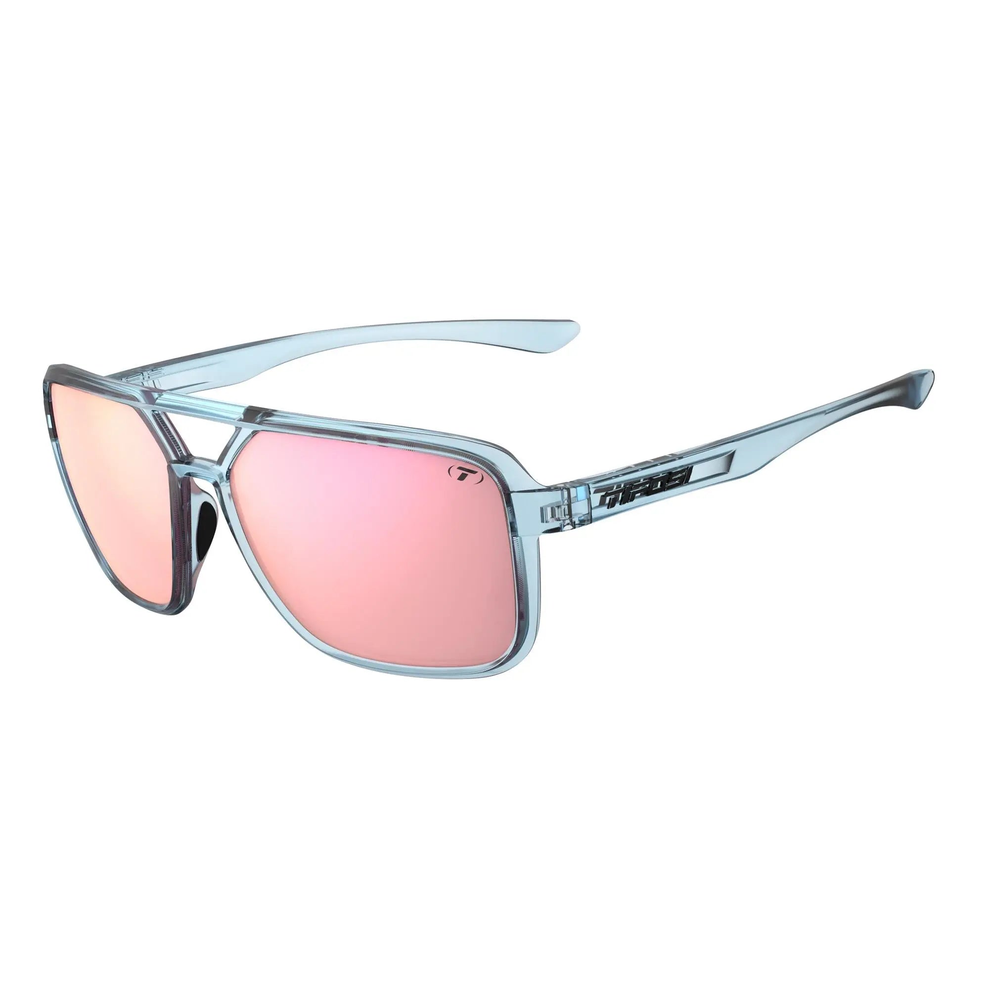 Tifosi Salto Single Lens Sunglasses Blue Horizon Pink Mirror - FREE UK Shipping, FREE 365 Day Returns | Moto Central