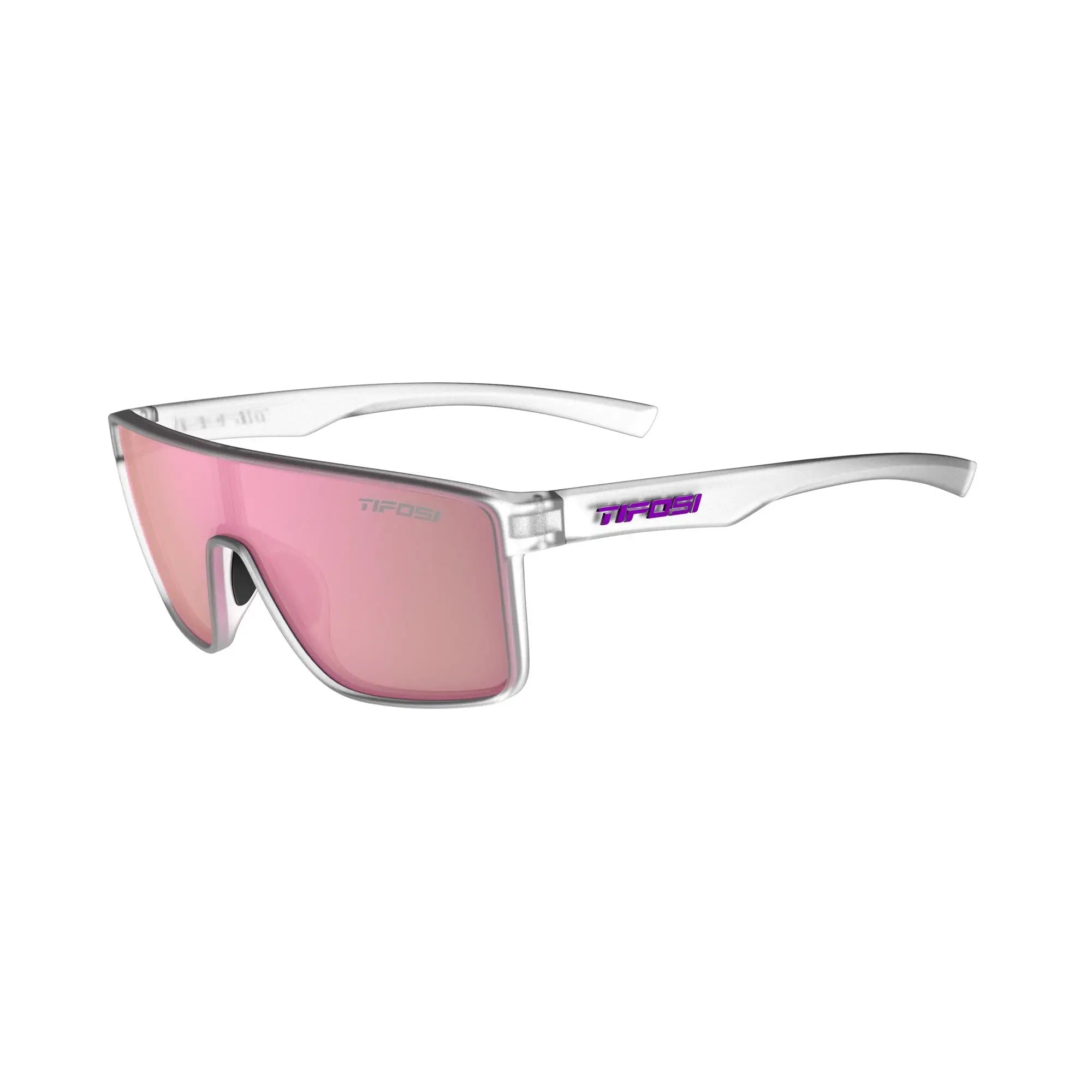 Tifosi Sanctum Single Lens Sunglasses Satin Clear - FREE UK Shipping, FREE 365 Day Returns | Moto Central