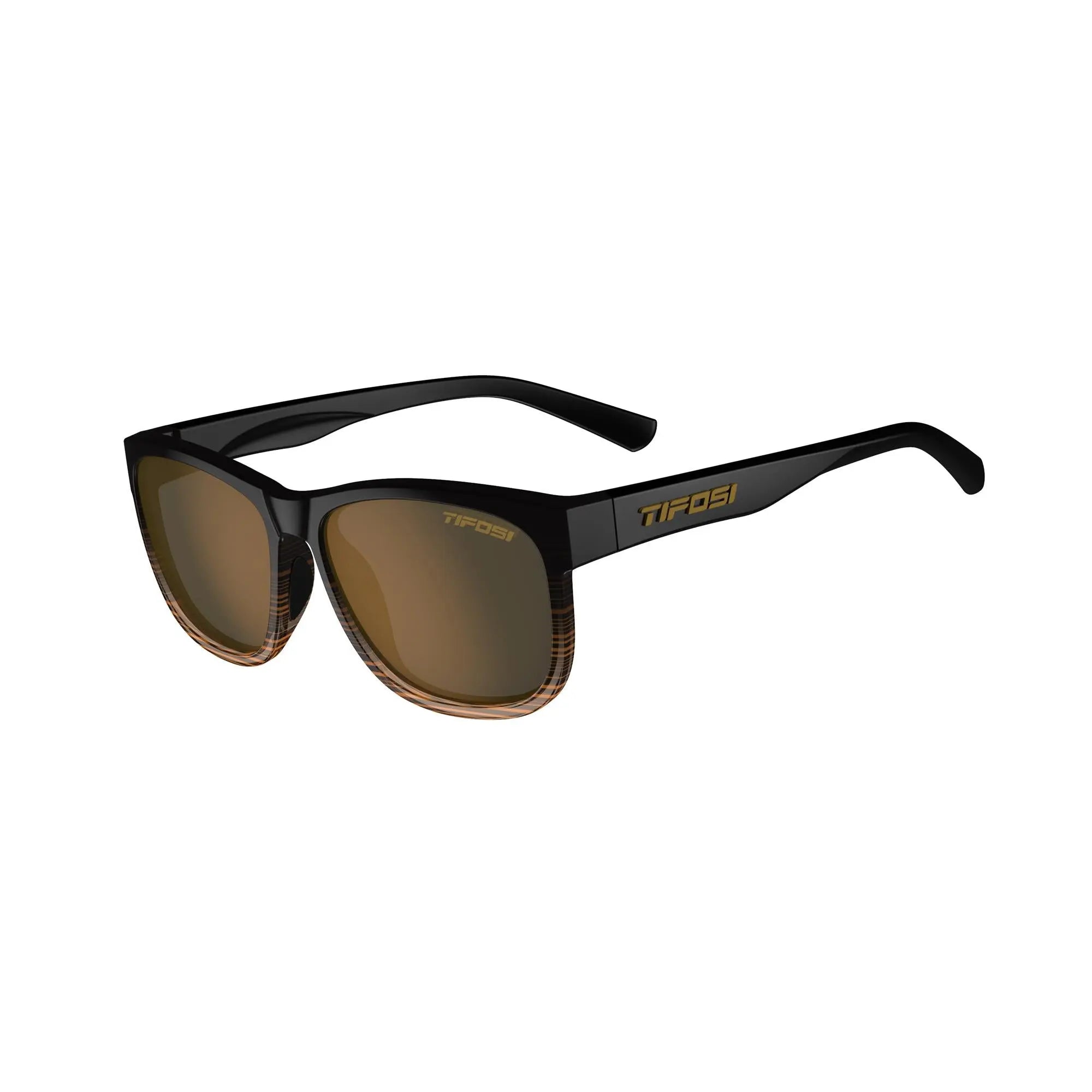 Tifosi Swank XL Single Polarised Lens Sunglasses Brown Fade - FREE UK Shipping, FREE 365 Day Returns | Moto Central