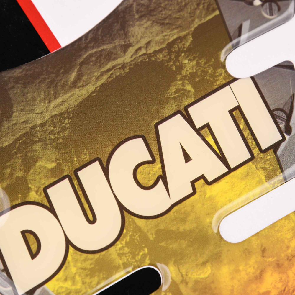 Bike It Ducati Tank Pad Metal Effect