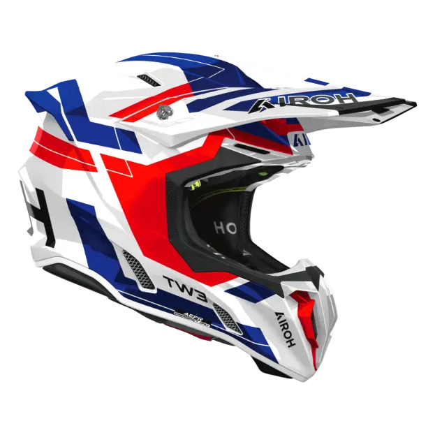 Airoh Twist 3 Dynasty Gloss Blue / Red off-road motorcycle helmet - opposite-side view