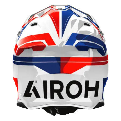 Airoh Twist 3 Dynasty Gloss Blue / Red off-road motorcycle helmet - rear view
