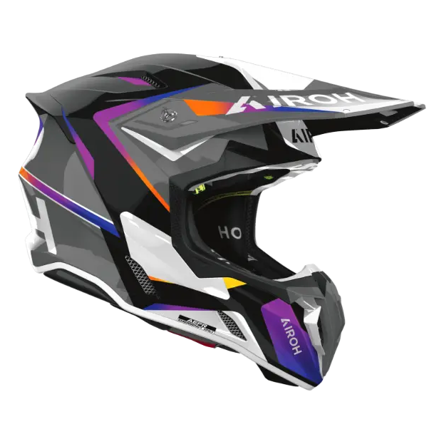 Airoh Twist 3 Hustle Gloss off-road motorcycle helmet - opposite-side view