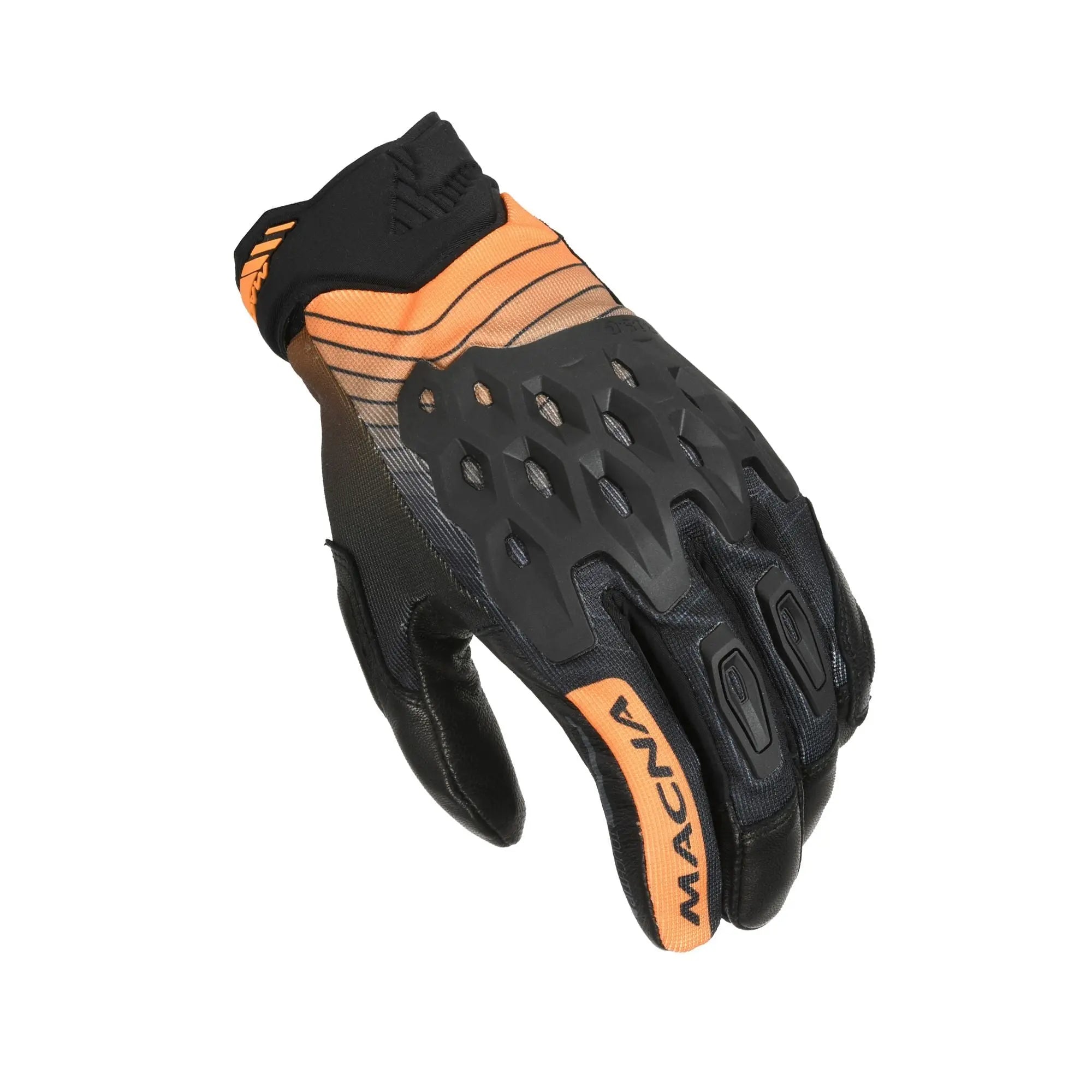 Macna Tanami Short Textile Gloves Black / Orange  - FREE UK Shipping, FREE 365 Day Returns | Moto Central