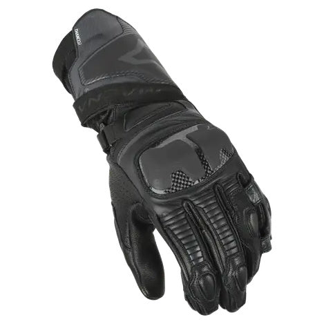 Macna Thandor Leather Gloves Black – knuckle view