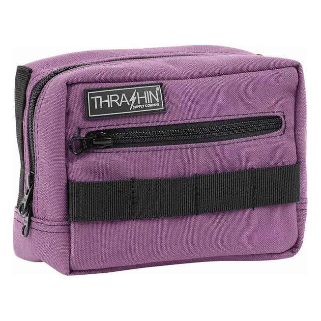 Thrashin Supply Company Handlebar Bag Purple – motorcycle bag – three-quarter view