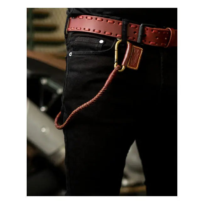 Trip Machine Braided Key Chain Cherry Red - FREE UK Shipping, FREE 365 Day Returns | Moto Central