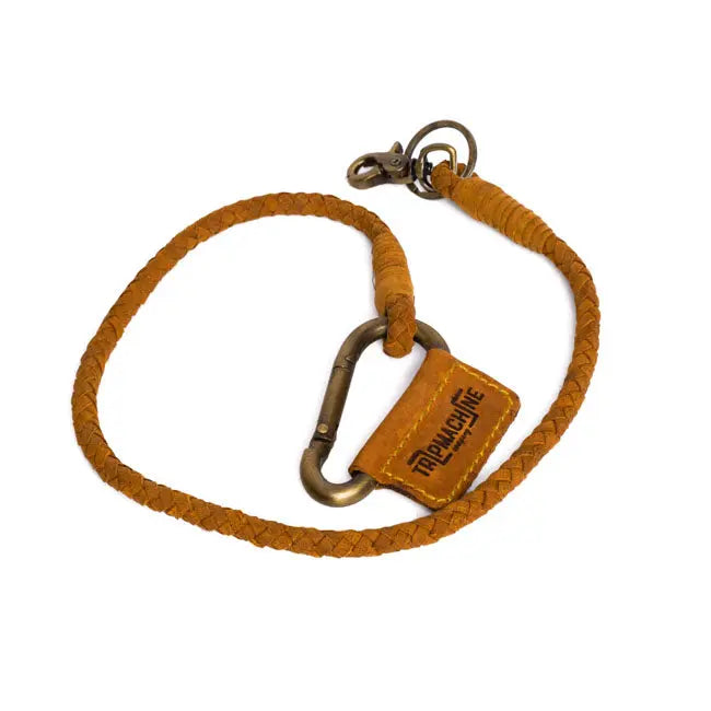 Trip Machine Braided Key Chain Tan - FREE UK Shipping, FREE 365 Day Returns | Moto Central