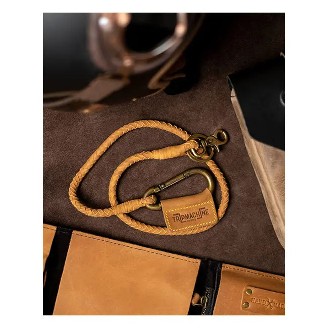 Trip Machine Braided Key Chain Tan - FREE UK Shipping, FREE 365 Day Returns | Moto Central