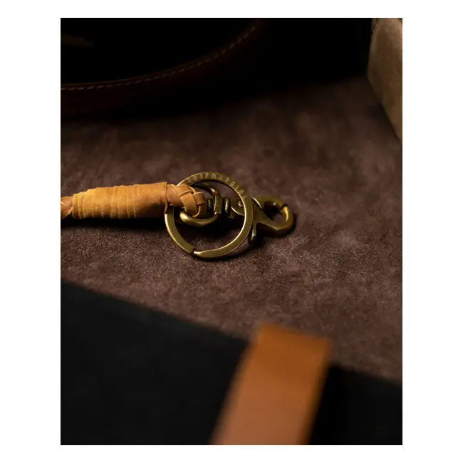Trip Machine Braided Key Chain Tan - FREE UK Shipping, FREE 365 Day Returns | Moto Central
