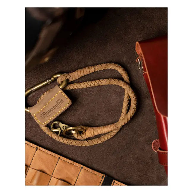 Trip Machine Braided Key Chain Tobacco - FREE UK Shipping, FREE 365 Day Returns | Moto Central