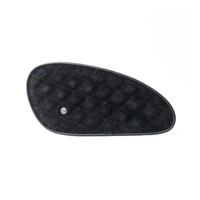Trip Machine Diamond Leather Gas Tank Pad Set Black Suede - FREE UK Shipping, FREE 365 Day Returns | Moto Central