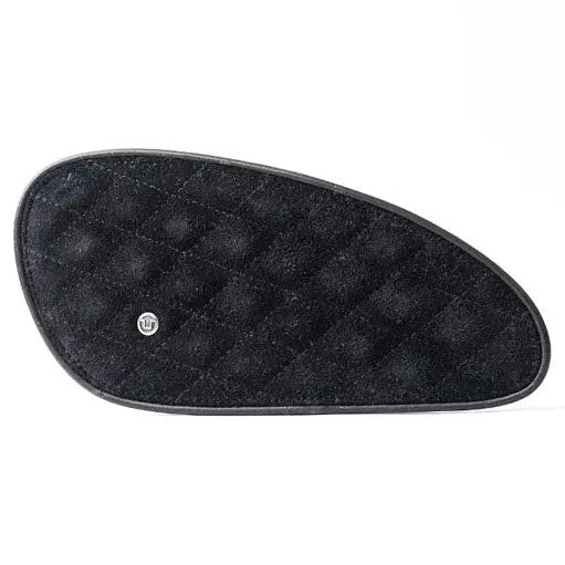 Trip Machine Diamond Leather Gas Tank Pad Set Black Suede — single pad product view