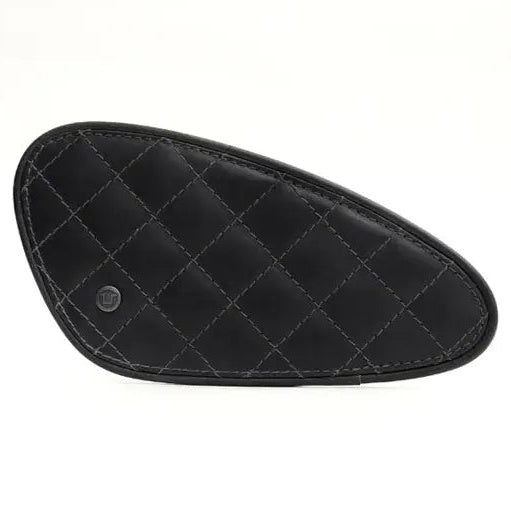 Trip Machine Diamond Leather Gas Tank Pad Set Black — single pad product view