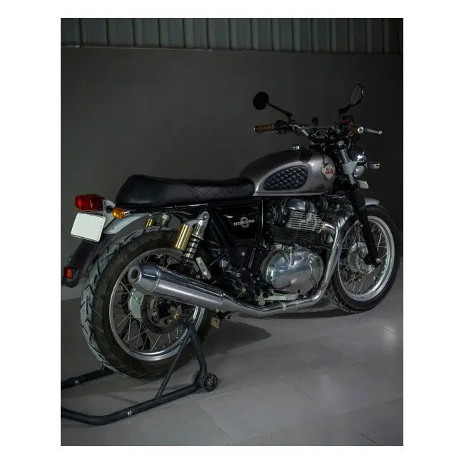 Trip Machine Diamond Leather Gas Tank Pad Set Black - FREE UK Shipping, FREE 365 Day Returns | Moto Central