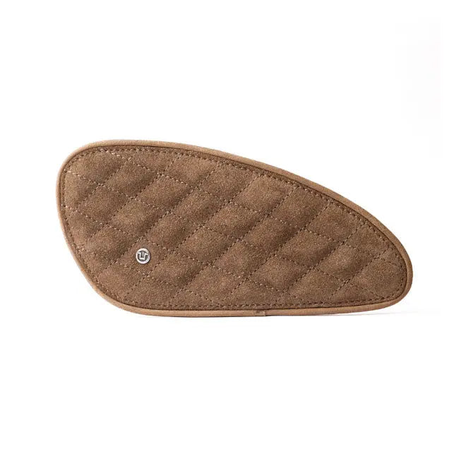 Trip Machine Diamond Leather Gas Tank Pad Set Suede Tobacco Brown - FREE UK Shipping, FREE 365 Day Returns | Moto Central