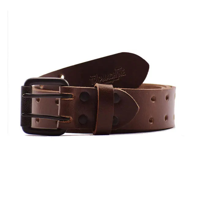 Trip Machine Double Pin Belt Tobacco Brown - FREE UK Shipping, FREE 365 Day Returns | Moto Central