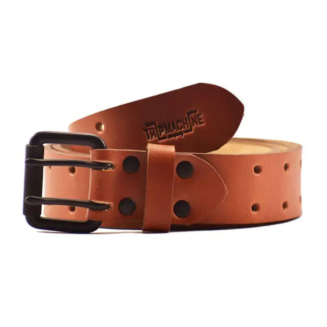 Trip Machine Double Pin Belt Vintage Tan - FREE UK Shipping, FREE 365 Day Returns | Moto Central