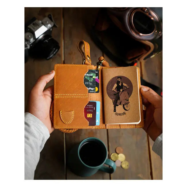 Trip Machine Explorer Wallet Vintage Tan - FREE UK Shipping, FREE 365 Day Returns | Moto Central