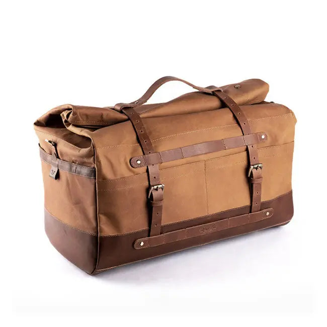 Trip Machine Outlaw Duffle Bag Vintage Tan - FREE UK Shipping, FREE 365 Day Returns | Moto Central