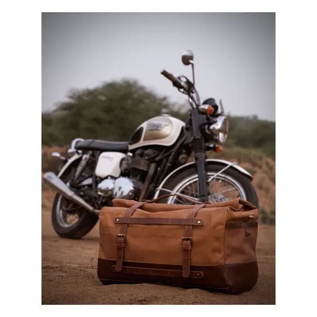 Trip Machine Outlaw Duffle Bag Vintage Tan - FREE UK Shipping, FREE 365 Day Returns | Moto Central