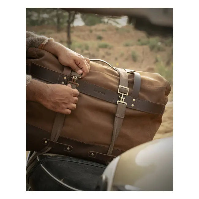 Trip Machine Outlaw Rogue Duffle Bag Tobacco  - FREE UK Shipping, FREE 365 Day Returns | Moto Central