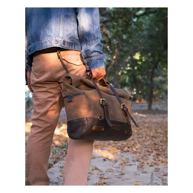 Trip Machine Outlaw Saddlebag Tobacco Brown - FREE UK Shipping, FREE 365 Day Returns | Moto Central