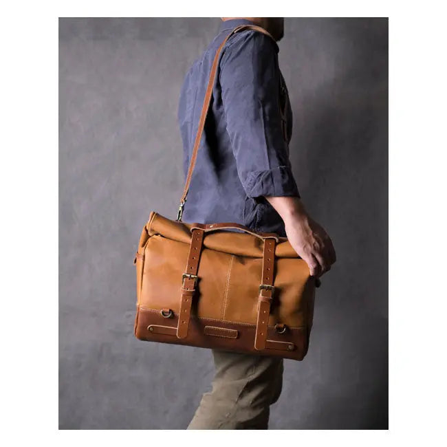 Trip Machine Outlaw Saddlebag Vintage Tan - FREE UK Shipping, FREE 365 Day Returns | Moto Central