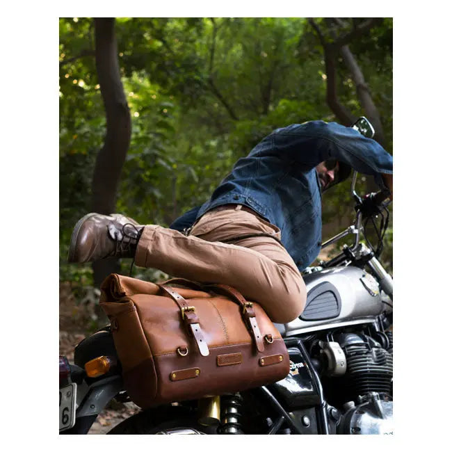 Trip Machine Outlaw Saddlebag Vintage Tan - FREE UK Shipping, FREE 365 Day Returns | Moto Central