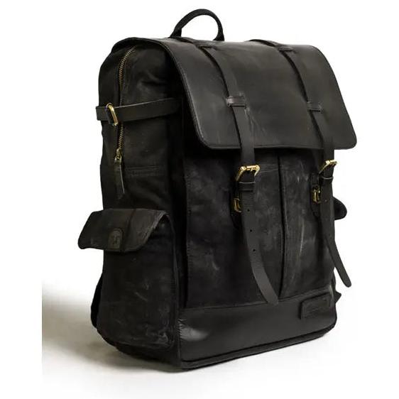 Trip Machine Rambler Backpack Black front product view
