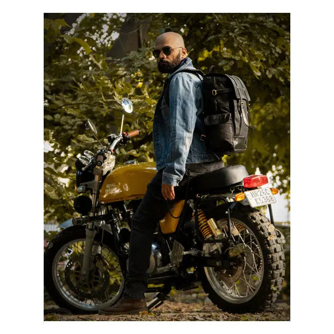 Trip Machine Rambler Backpack Black - FREE UK Shipping, FREE 365 Day Returns | Moto Central
