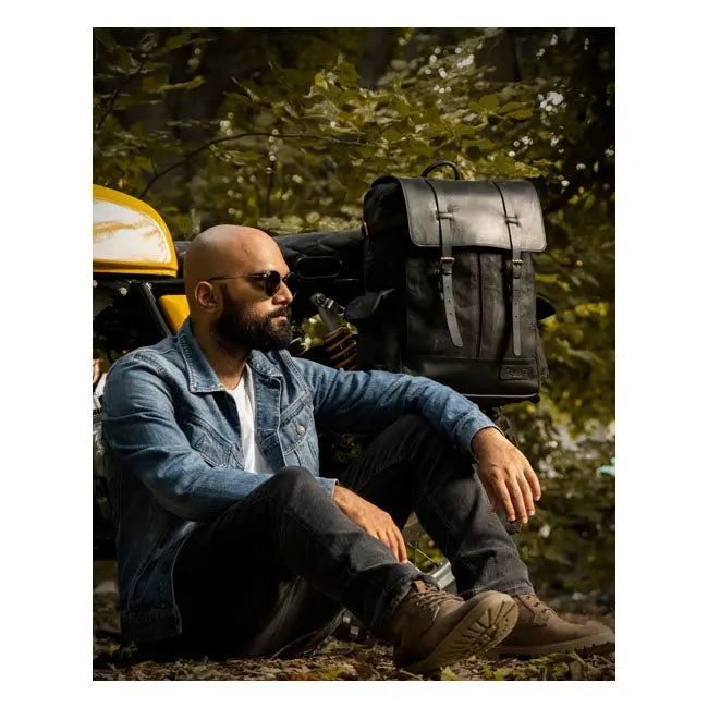 Trip Machine Rambler Backpack Black - FREE UK Shipping, FREE 365 Day Returns | Moto Central