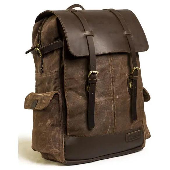 Trip Machine Rambler Backpack Tobacco Brown front product view